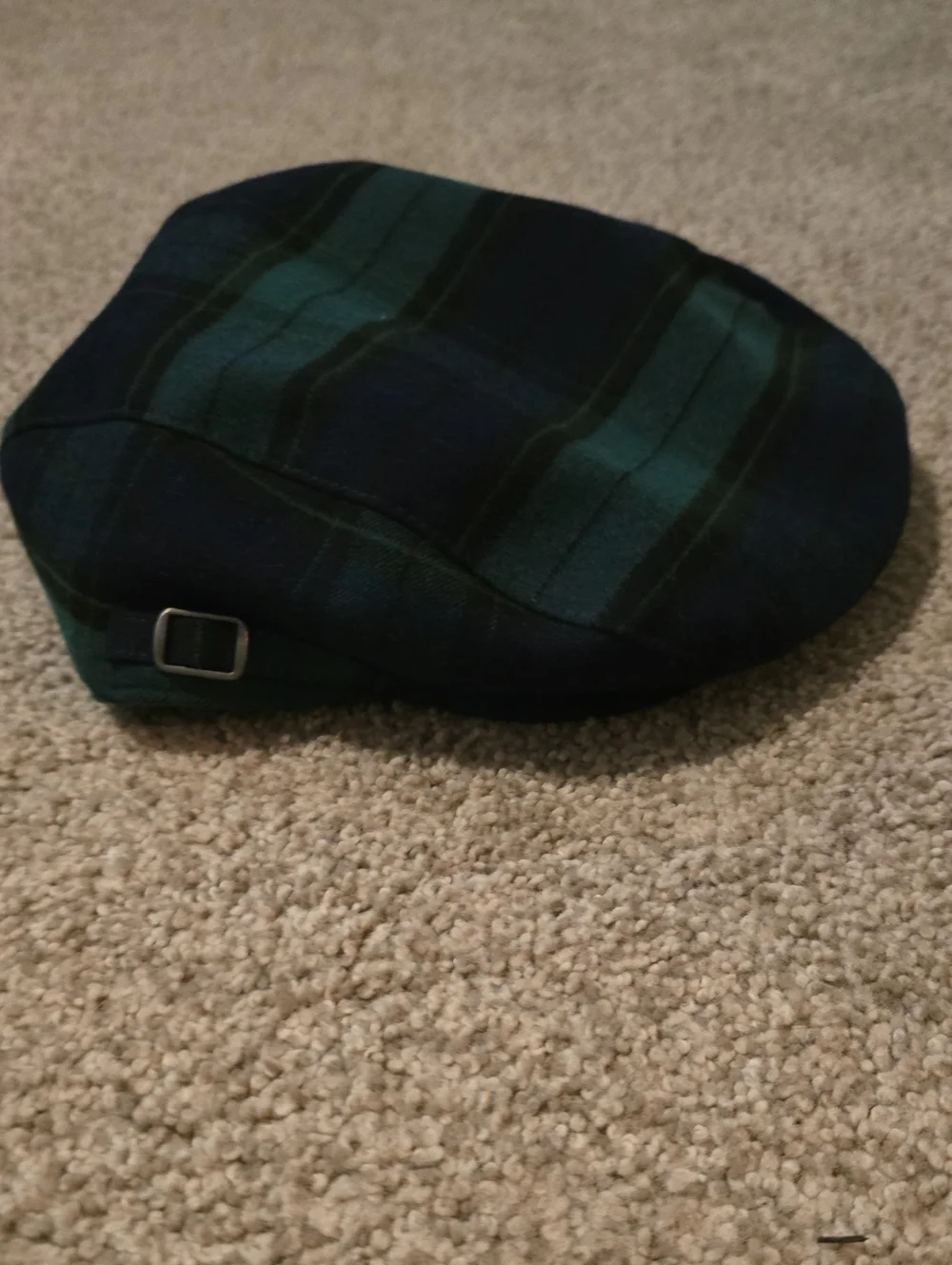 Janie and Jack Green and Navy Plaid Cap